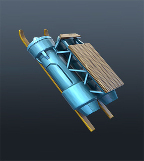 Futuristic Mech Sled